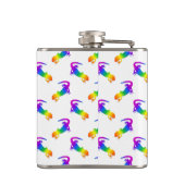 Rainbow Salamander Pattern Flachmann (Rückseite)