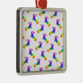 Rainbow Salamander Silbernes Ornament (Rechts)