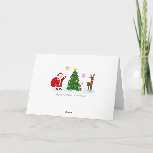 Rainbow Santa Claus Karte (Rückseite)