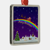 Rainbow Santa Claus Ornament Aus Metall (Rechts)