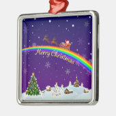 Rainbow Santa Claus Ornament Aus Metall (Links)