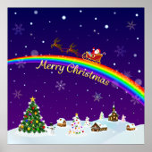 Rainbow Santa Claus Poster (Vorne)