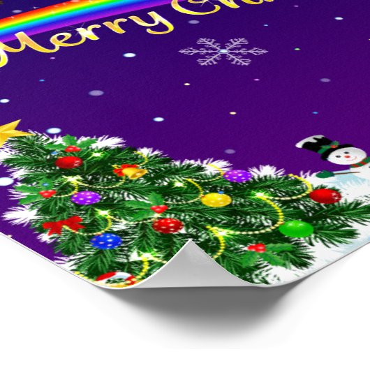 Rainbow Santa Claus Poster (Ecke)