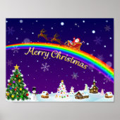 Rainbow Santa Claus Poster (Vorne)