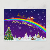 Rainbow Santa Claus Postkarte (Vorderseite)