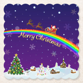 Rainbow Santa Claus Untersetzer