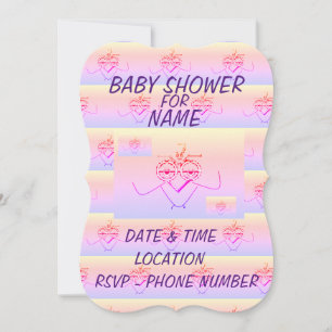 Rainbow Säugling Baby Bird Colorful Baby Dusche Einladung