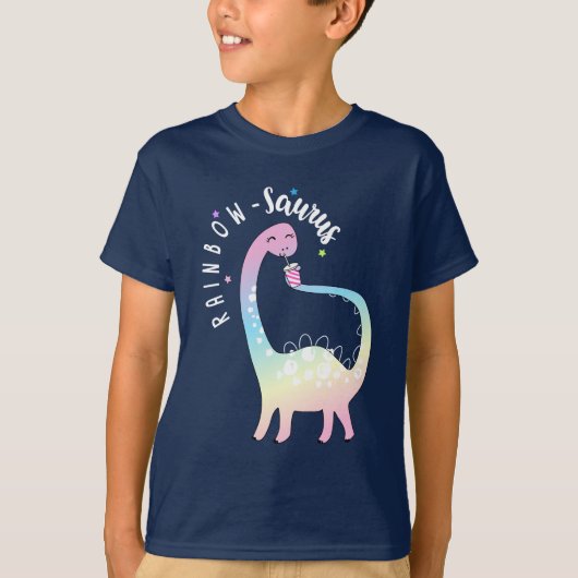 Rainbow Saurus T-Shirt (Vorderseite)