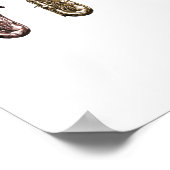 Rainbow Saxophone Lineup Music Lover Art  Poster (Ecke)