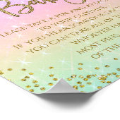 Rainbow Say Baby Shower Game Poster (Ecke)