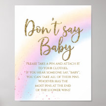 Rainbow-Say-nicht-Baby-Baby-Party-Spiel