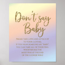 Rainbow-Say-nicht-Baby-Baby-Party-Spiel