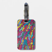 Rainbow-Scales Abstrakt Gepäckanhänger (Rückseite vertikal)