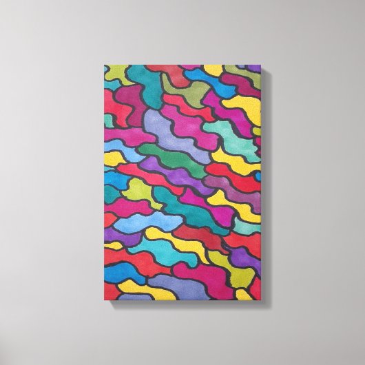 Rainbow-Scales Abstrakt Leinwanddruck (Vorderseite)