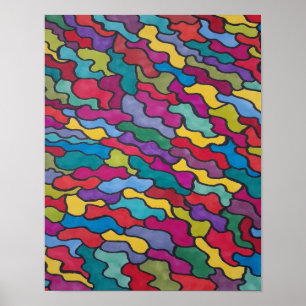 Rainbow-Scales Abstrakt Poster
