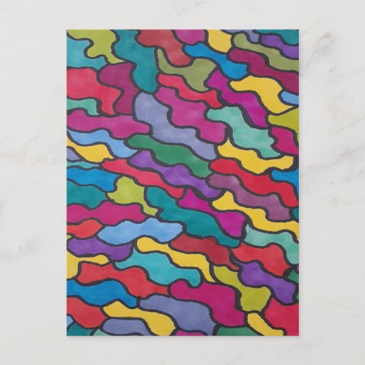 Rainbow-Scales Abstrakt Postkarte (Vorderseite)