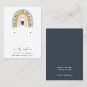 RAINBOW SCANDI BLUSH HEART EARRING STUD DISPLAY VISITENKARTE (Vorne/Hinten)