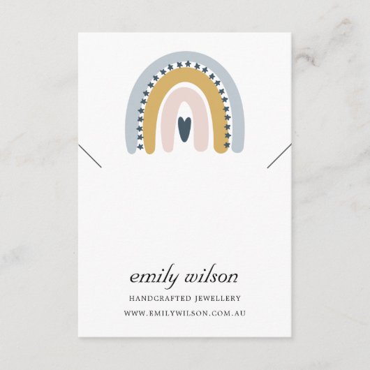 RAINBOW SCANDI NECKLACE BRACELET DISPLAY-KARTE BEGLEITKARTE (Vorderseite)