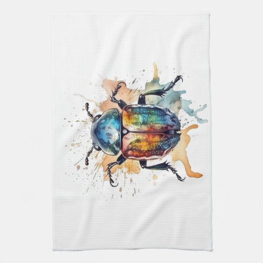 Rainbow Scarab Geschirrtuch (Vertikal)