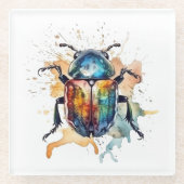 Rainbow Scarab Glasuntersetzer (Vorderseite)
