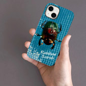 Rainbow Scarab Käfer auf Blue Personalisiert Case-Mate iPhone Hülle
