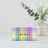 Rainbow Schachbrett Visitenkarte (Stehend Vorderseite)