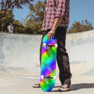Rainbow Schachbrett von Kenneth Yoncich Skateboard