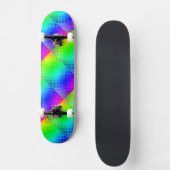 Rainbow Schachbrett von Kenneth Yoncich Skateboard (Vorderseite)