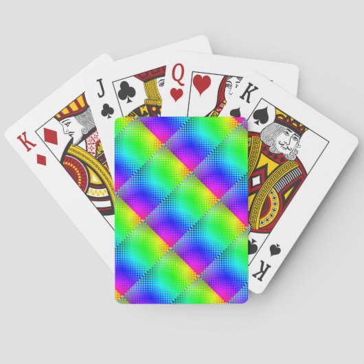 Rainbow Schachbrett von Kenneth Yoncich Spielkarten (Rückseite)