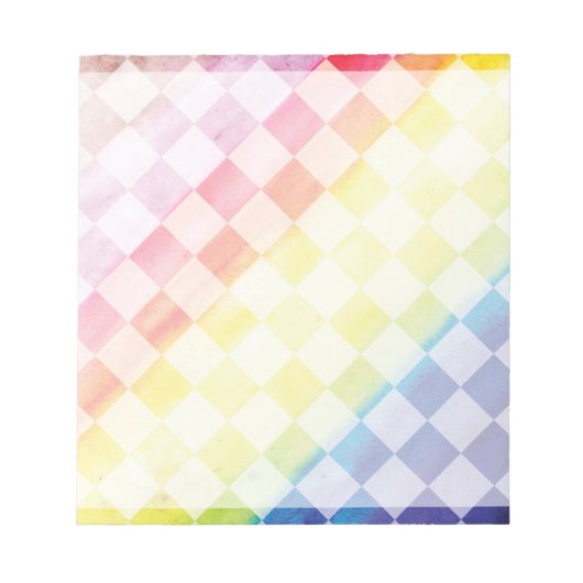 Rainbow-Schachbretter Notizblock (Vorderseite)