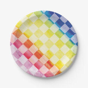 Rainbow-Schachbretter - PapierTeller