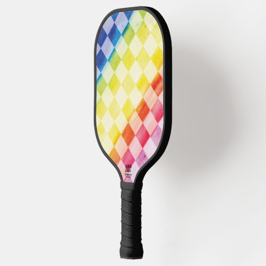 Rainbow-Schachbretter Pickleball Schläger (Links)