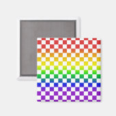 Rainbow Schachbretts Magnet 01 (Vorderseite/Rückseite)