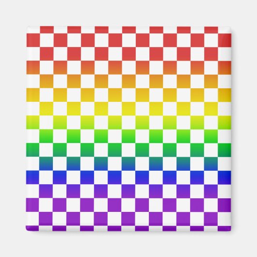 Rainbow Schachbretts Magnet 01 (Vorne)