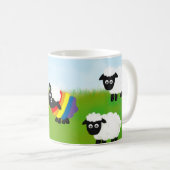 Rainbow-Schafe, LGbt, Kaffeetasse (VorderseiteRechts)