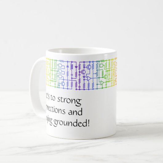 Rainbow Schematica Personalisierte Mug Kaffeetasse (Vorderseite Links)