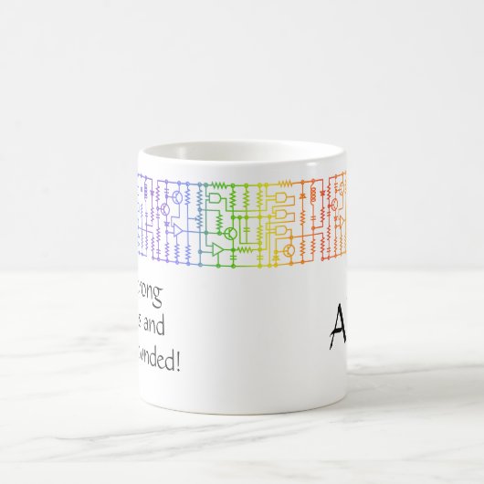 Rainbow Schematica Personalisierte Mug Kaffeetasse (Mittel)