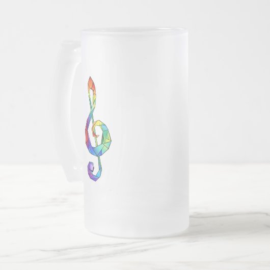 Rainbow-Schlüsselbund Mattglas Bierglas (Vorderseite Links)