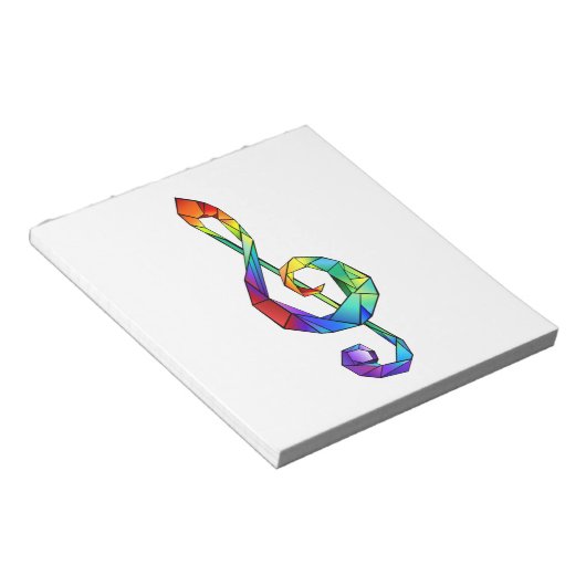 Rainbow-Schlüsselbund Notizblock (angewinkelt)