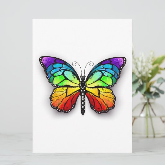Rainbow-Schmetterling Monarch Ankündigung (Stehend Vorderseite)