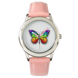 Rainbow-Schmetterling Monarch Armbanduhr