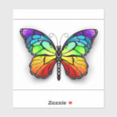 Rainbow-Schmetterling Monarch Aufkleber (Blatt)