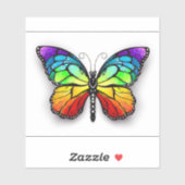 Rainbow-Schmetterling Monarch Aufkleber (Blatt)