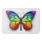 Rainbow-Schmetterling Monarch Badematte (Vorderseite)