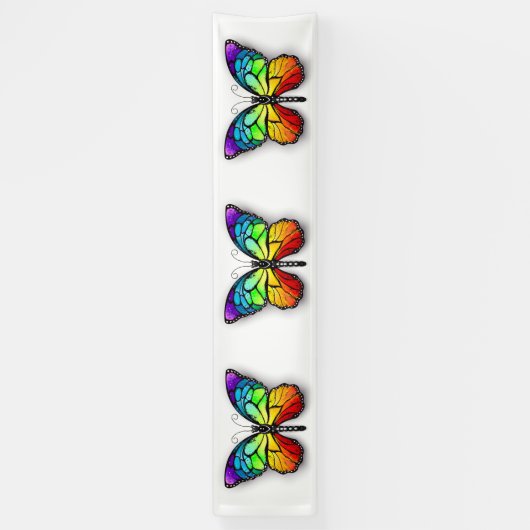 Rainbow-Schmetterling Monarch Banner (Vertikal)