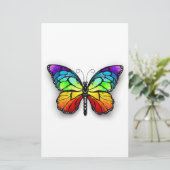 Rainbow-Schmetterling Monarch Briefpapier (Stehend Vorderseite)