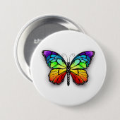 Rainbow-Schmetterling Monarch Button (Vorne & Hinten)