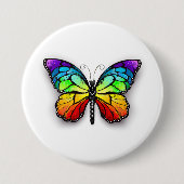 Rainbow-Schmetterling Monarch Button (Vorderseite)