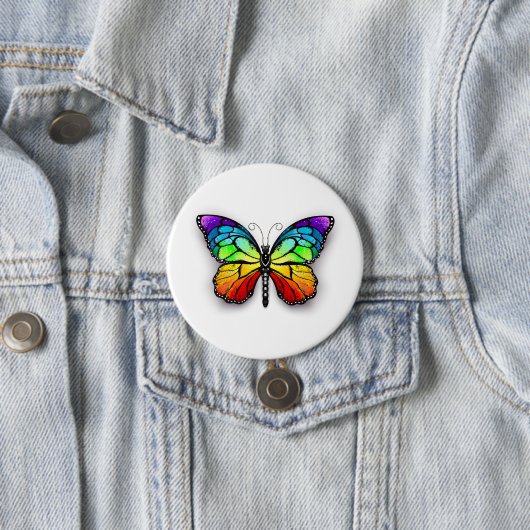 Rainbow-Schmetterling Monarch Button (Beispiel)