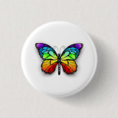 Rainbow-Schmetterling Monarch Button (Vorderseite)